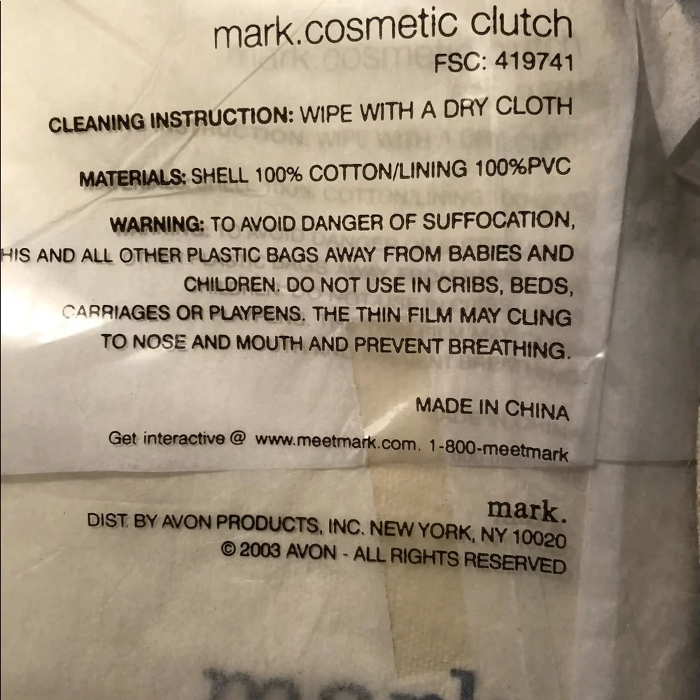 Brand New Avon Mark Cosmetic Bag